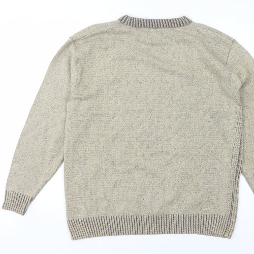 Carabou Mens Beige Pullover Jumper M Regular Fit