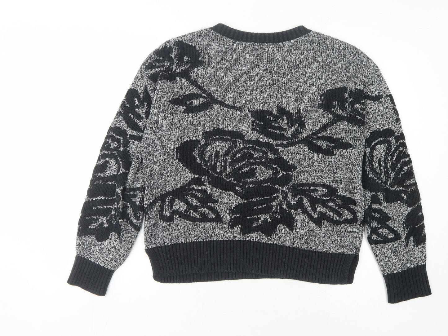 GAP Women's Black Floral Pullover Jumper, M
