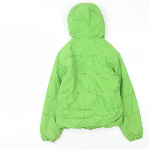 Quechua Boys Green Hooded Puffer Jacket Size 10-11 Years