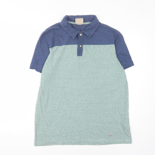 Hugo Boss Men's Blue Striped Polo Shirt XL