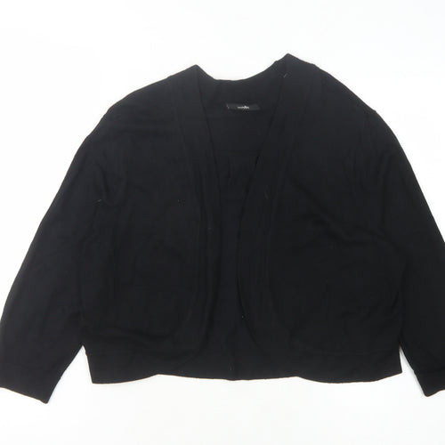 Wallis Black Cardigan L Women's Knit Long Sleeve