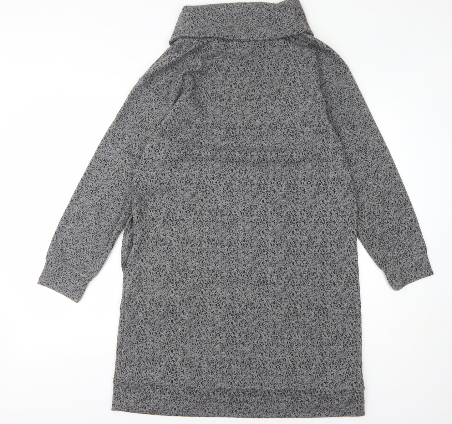 White Stuff Women's Grey Cowl Neck Shift Dress Size 12