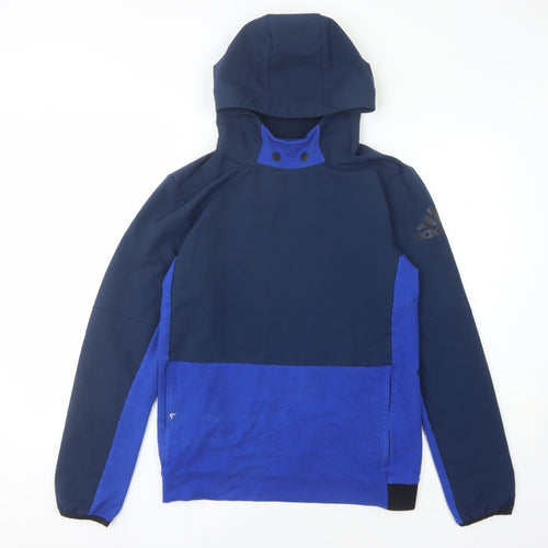 Adidas Men's Blue Pullover Hoodie S with Logo