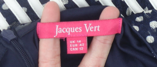 Jacques Vert Women's Polka Dot Strappy Dress Size 14