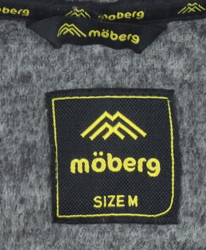 Möberg Women's Grey Fleece Jacket, Size M, Full Zip