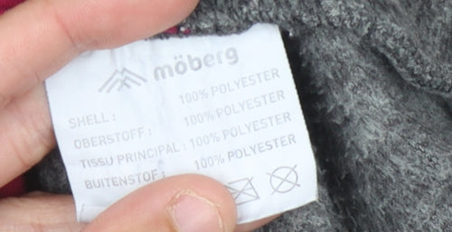 Möberg Women's Grey Fleece Jacket, Size M, Full Zip