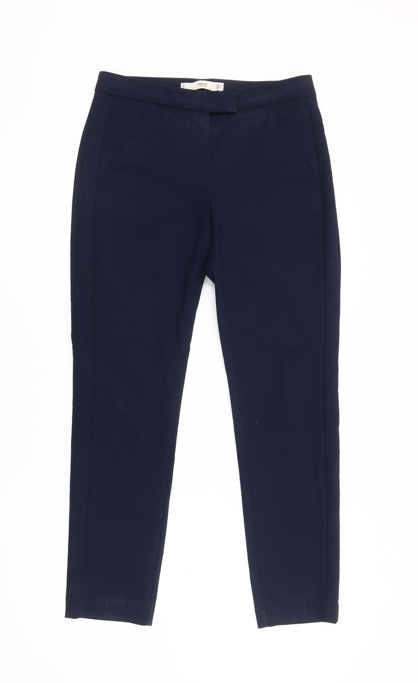 MNG Women's Blue Trousers UK 8 Classic Style