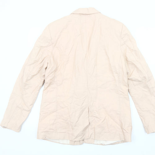 Reserved Women's Beige Double-Breasted Suit Jacket Size 12