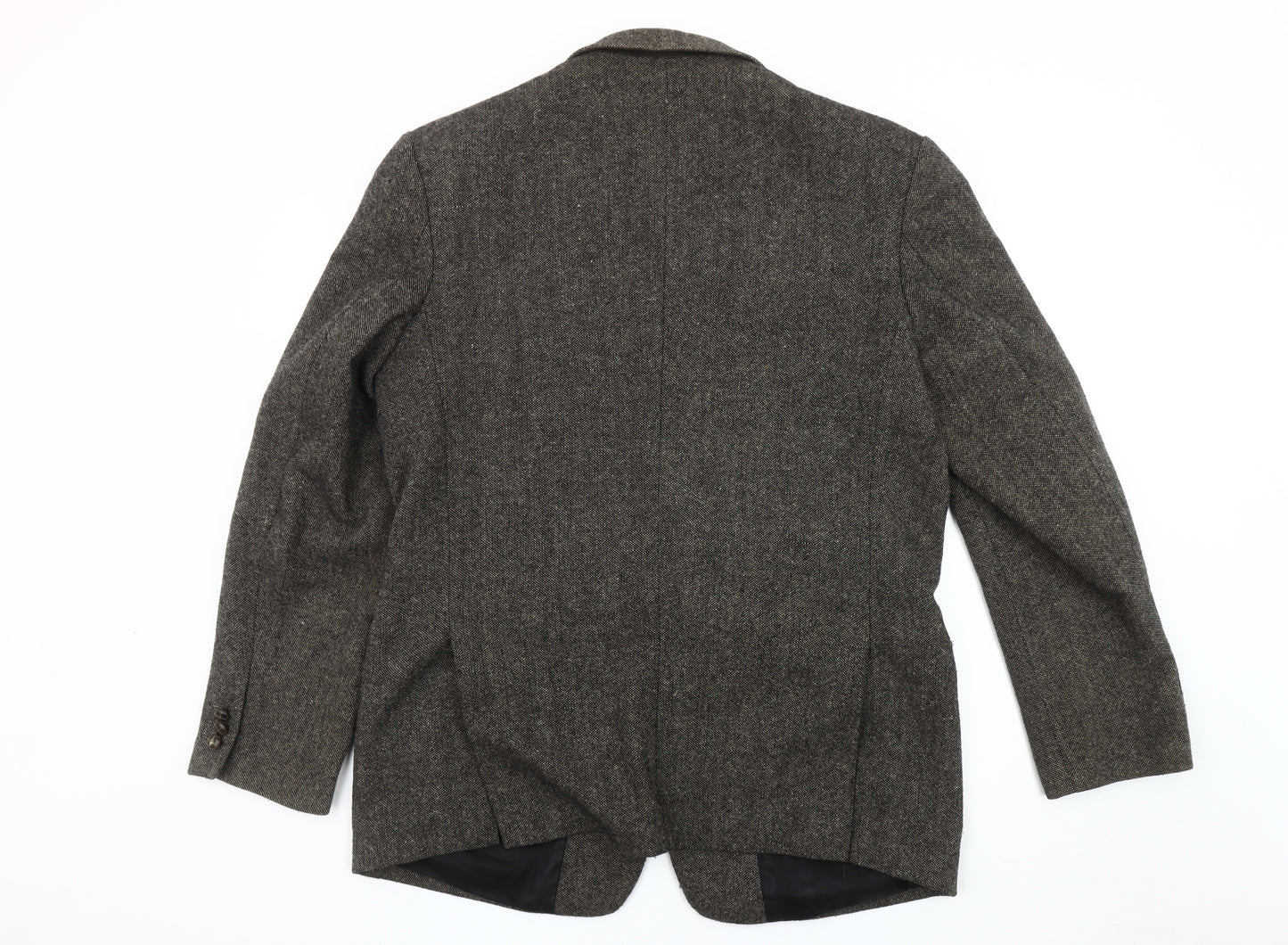 Hampton Men's XL Grey Herringbone Wool Blazer Jacket