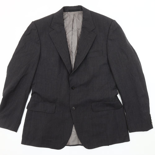 Hugo Boss Grey Wool Blazer Jacket Men's Size 46