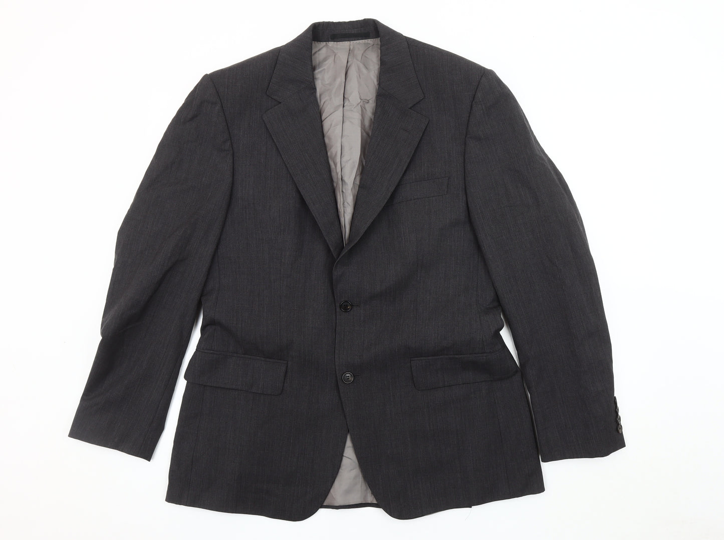 Hugo Boss Grey Wool Blazer Jacket Men's Size 46