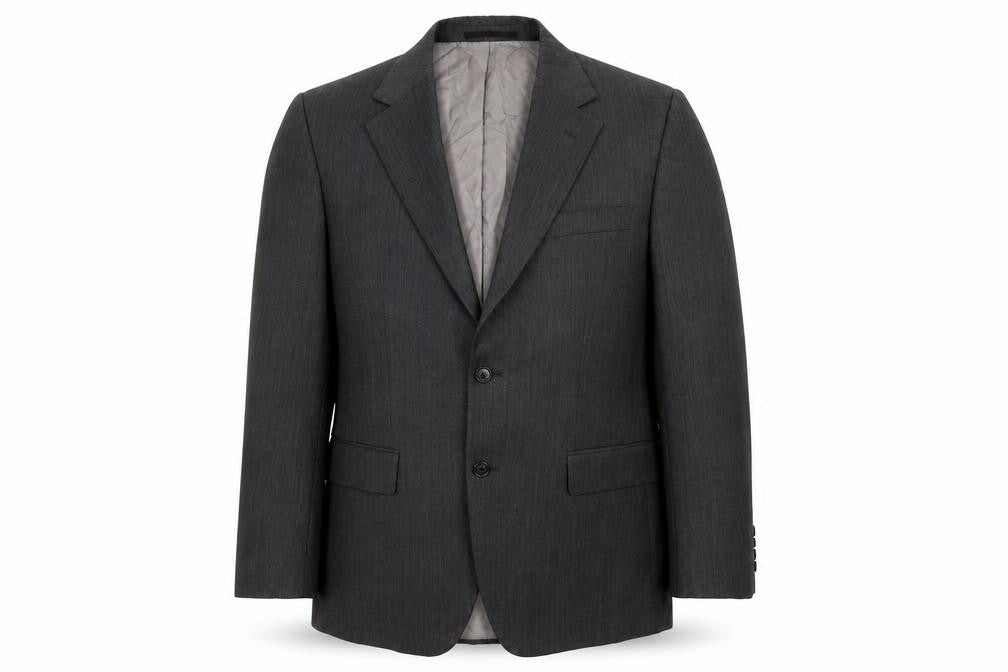 Front view of Hugo Boss Grey Wool Blazer Jacket Men's, size 46
