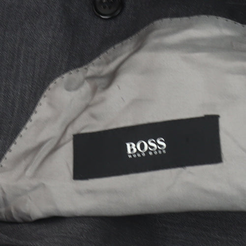 Hugo Boss Grey Wool Blazer Jacket Men's Size 46