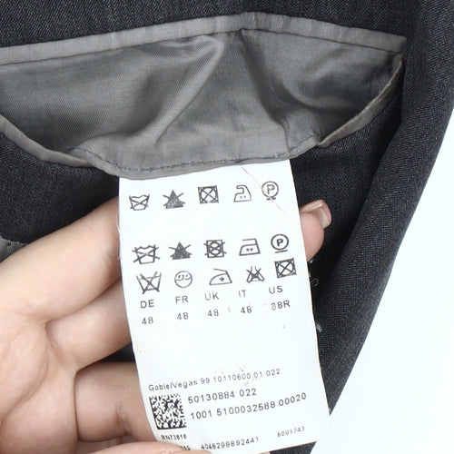 Hugo Boss Grey Wool Blazer Jacket Men's Size 46