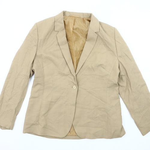 Next Women's Beige Blazer UK 16 Long Sleeve