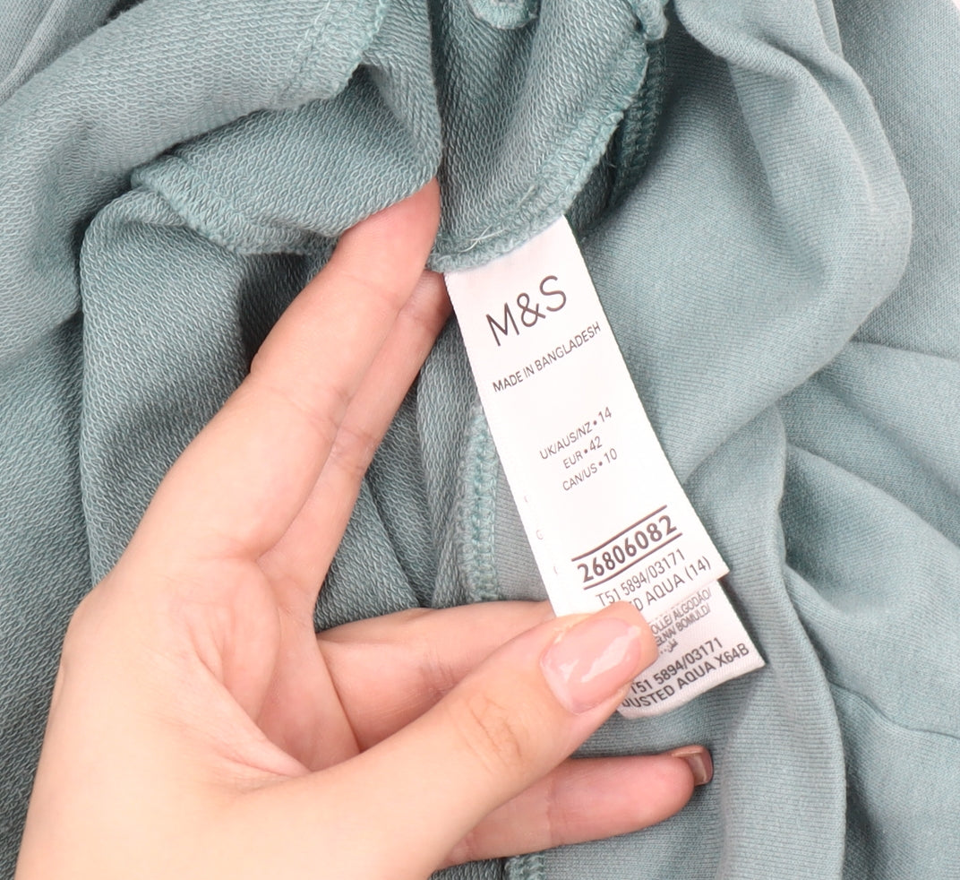 Marks and Spencer Women’s Aqua Hooded Jacket Size 14