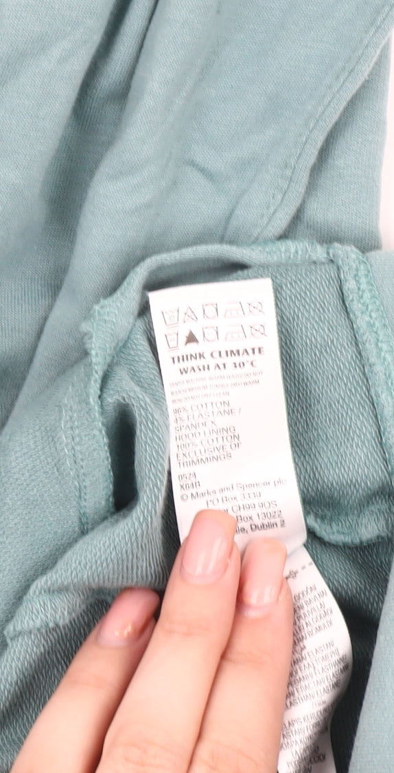 Marks and Spencer Women’s Aqua Hooded Jacket Size 14