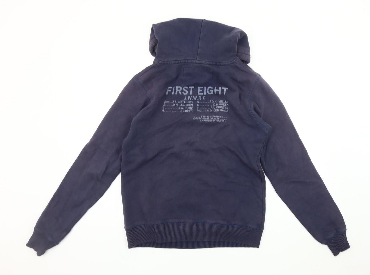 Jack Wills Unisex Blue Pullover Hoodie Size 10