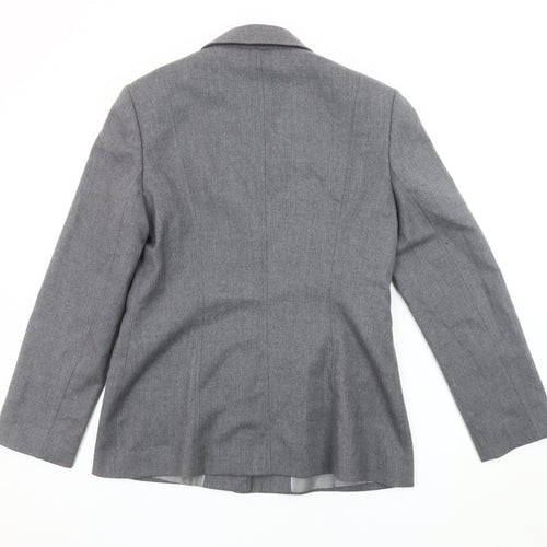 Next Women's Grey Blazer, Size 12, Zip Accents