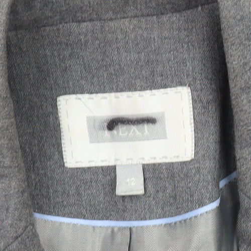 Next Women's Grey Blazer, Size 12, Zip Accents