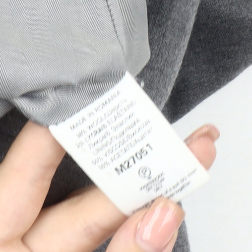 Next Women's Grey Blazer, Size 12, Zip Accents