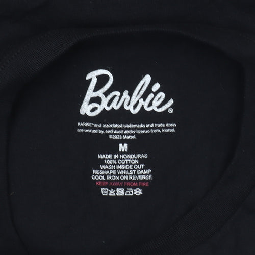 Barbie Black Unisex Medium T-Shirt, Short Sleeve, Graphic