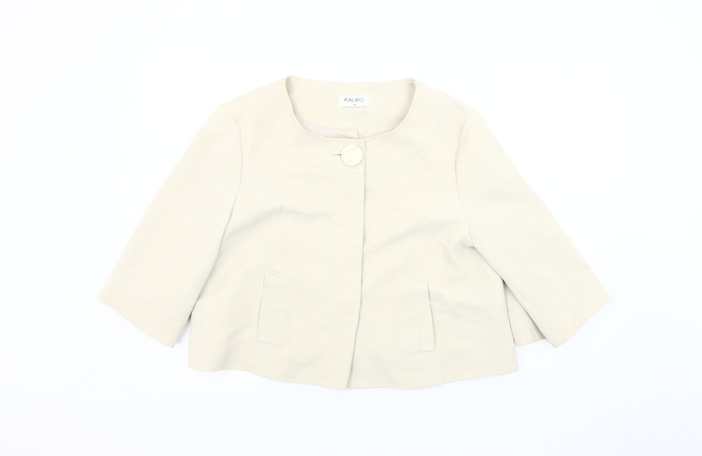 Kaliko Women's Ivory Blazer, Size 14, Lined