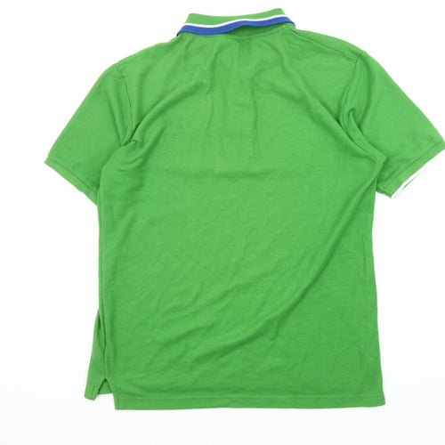 Slazenger Men's Green Polo Medium Short Sleeve