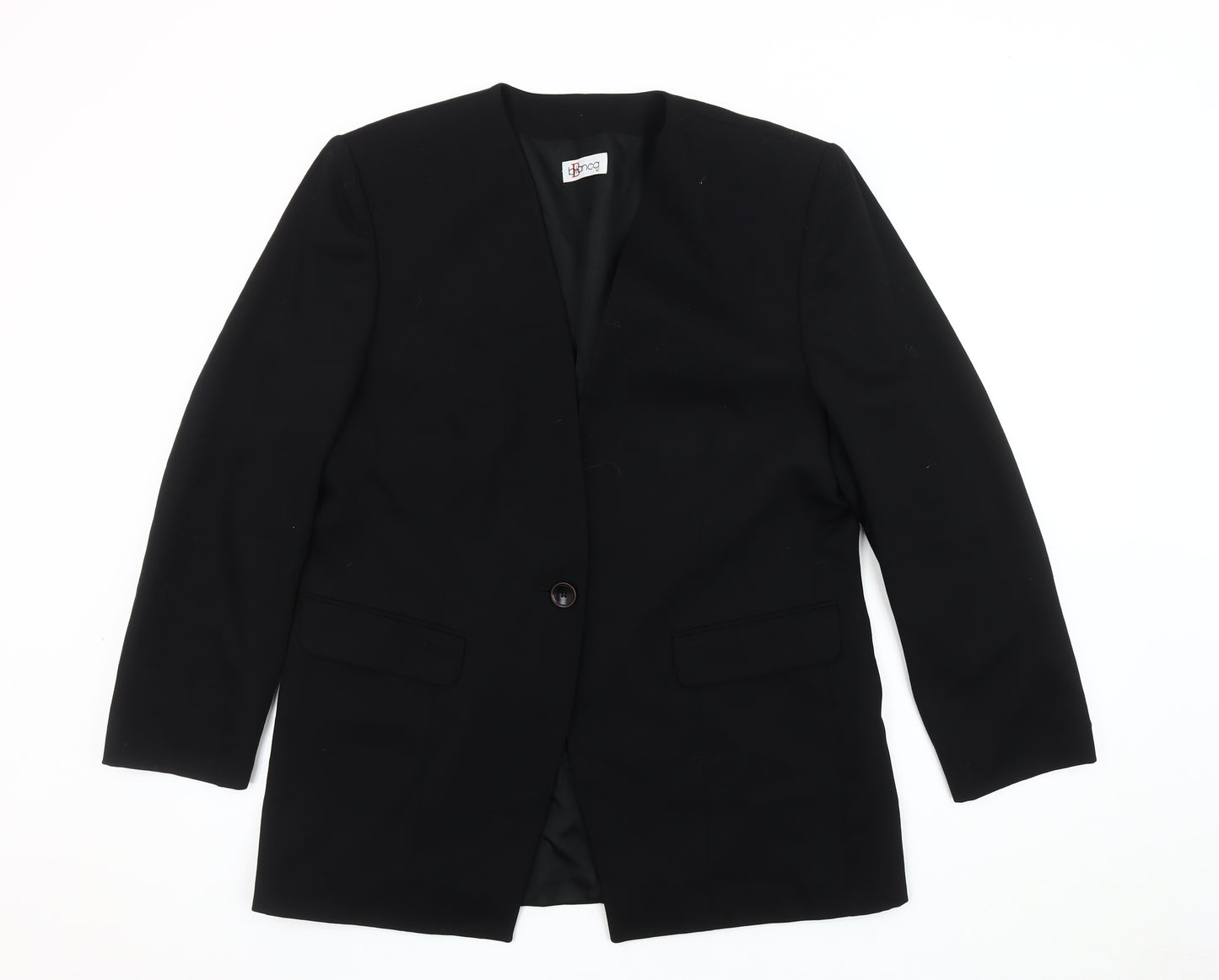 Bianca Women's Black Blazer Size 14 One-Button