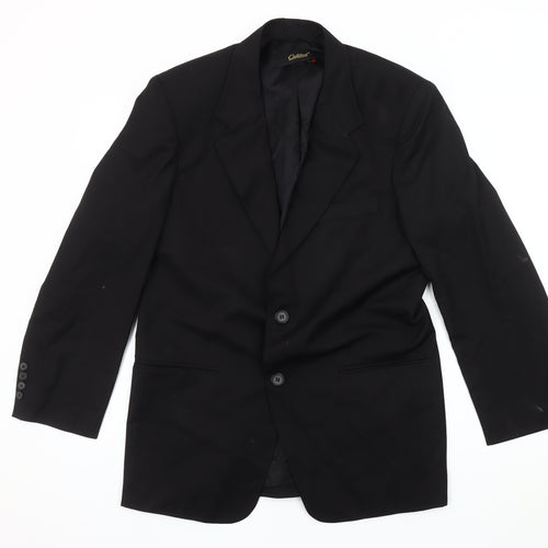 Califord Men's Black Blazer Jacket, Size M, Two-Button