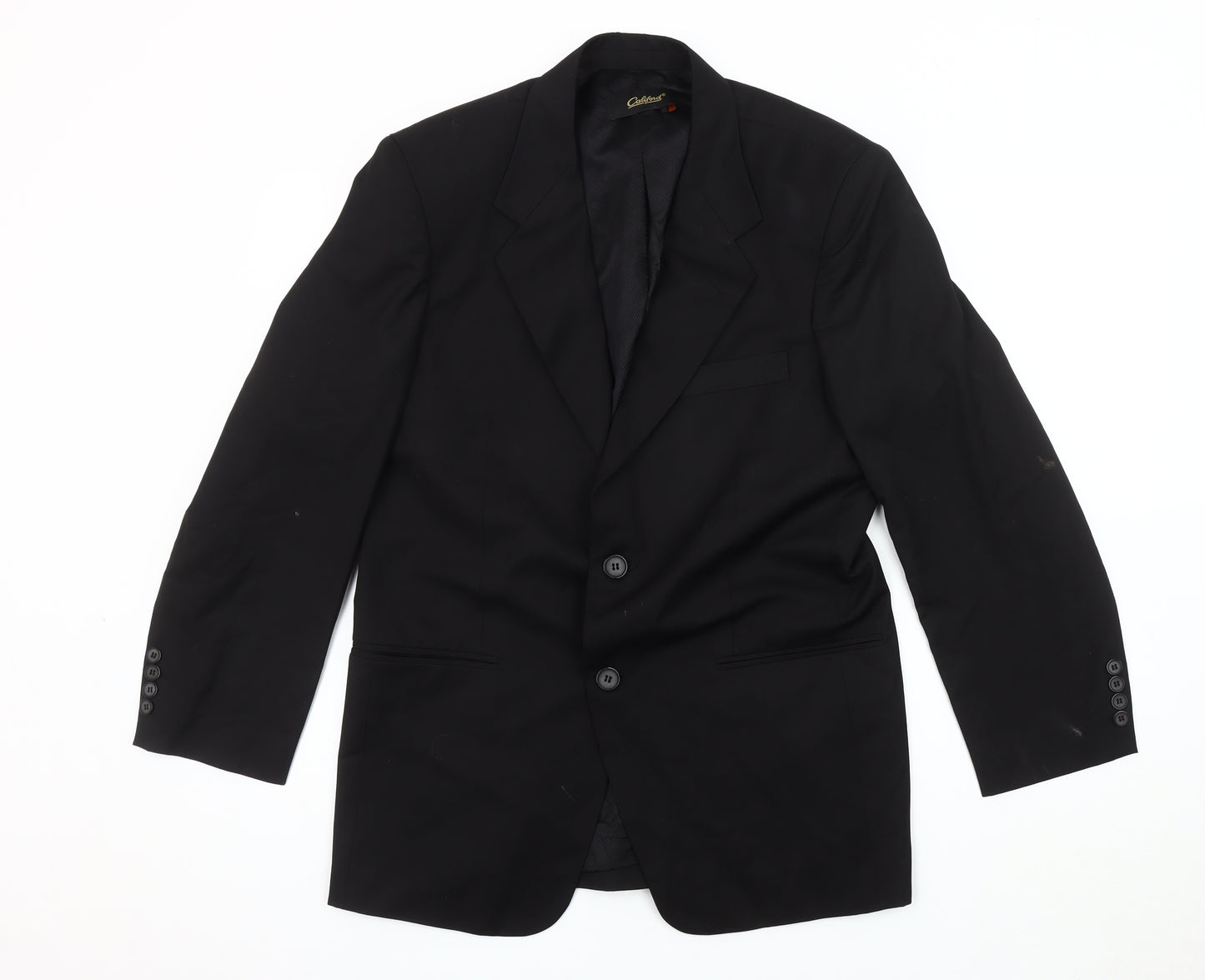 Califord Men's Black Blazer Jacket, Size M, Two-Button