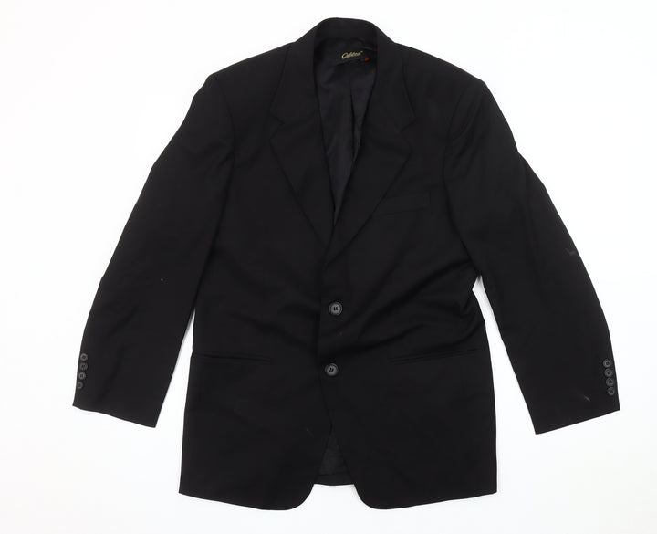 Califord Men's Black Blazer Jacket, Size M, Two-Button