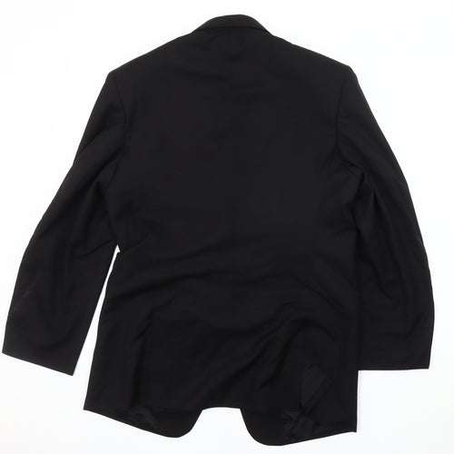 Califord Men's Black Blazer Jacket, Size M, Two-Button