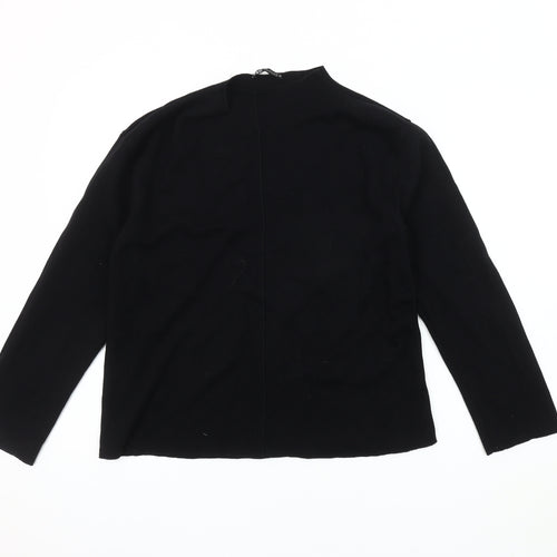 Zara Women's Black Mock Neck Jumper Size S