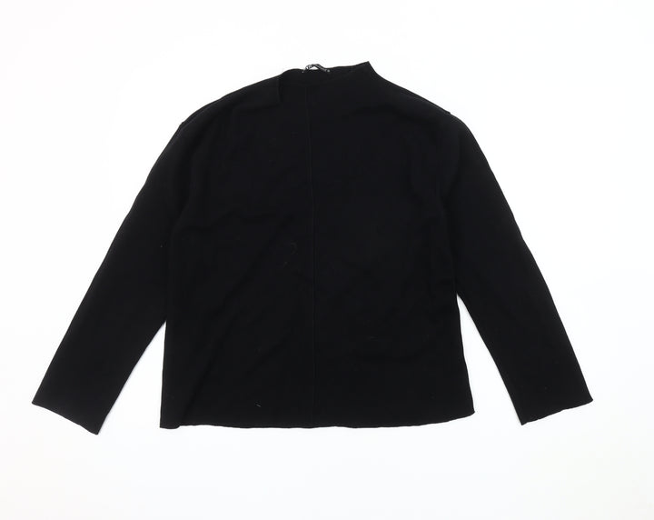 Zara Women's Black Mock Neck Jumper Size S
