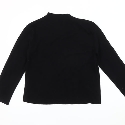 Zara Women's Black Mock Neck Jumper Size S