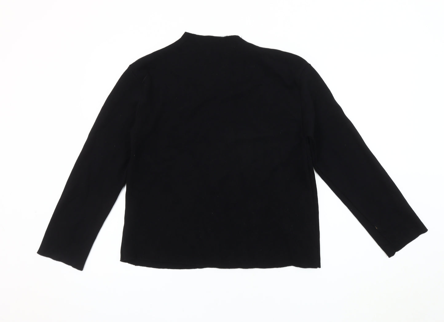 Zara Women's Black Mock Neck Jumper Size S