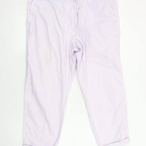 Marks and Spencer Women's Ivory Chino Trousers Size 16