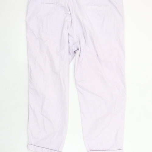 Marks and Spencer Women's Ivory Chino Trousers Size 16