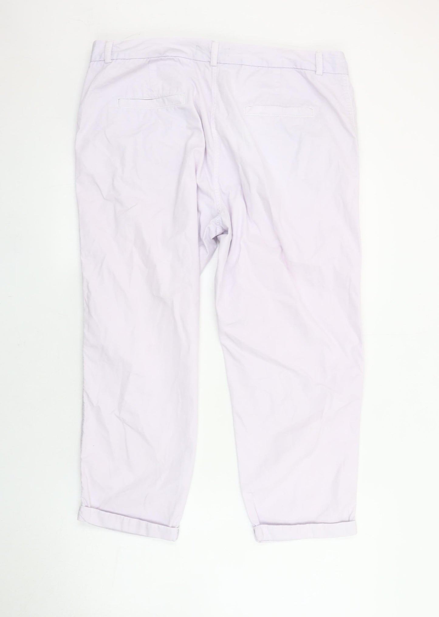 Marks and Spencer Women's Ivory Chino Trousers Size 16