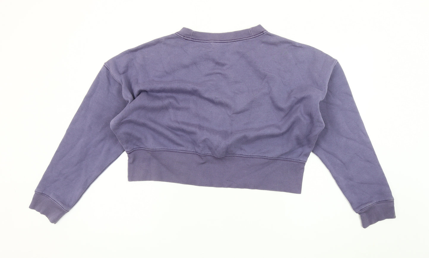 Adidas Women's Purple Logo Sweatshirt, Size 12, Pullover