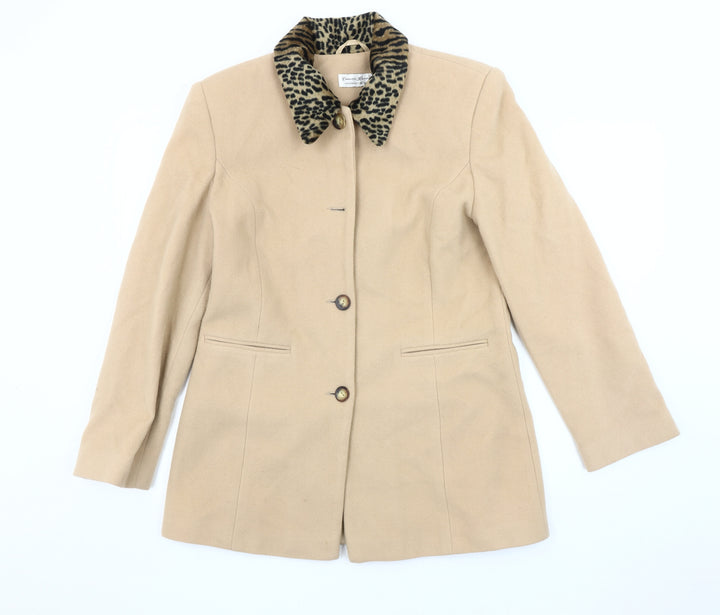 Charlotte Halton Women's Beige Wool Coat - Size 12