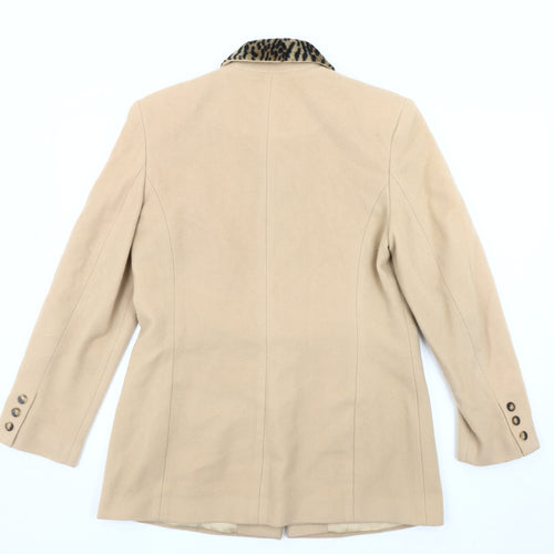 Charlotte Halton Women's Beige Wool Coat - Size 12