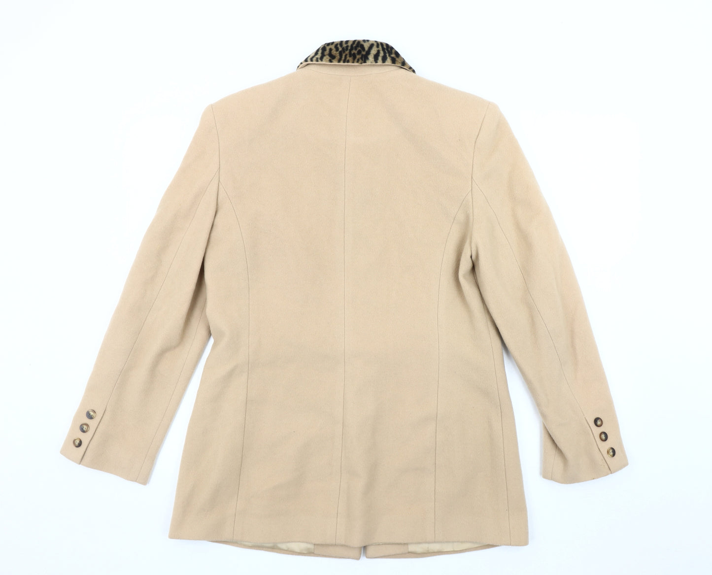 Charlotte Halton Women's Beige Wool Coat - Size 12