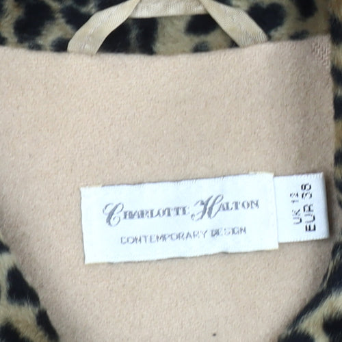 Charlotte Halton Women's Beige Wool Coat - Size 12