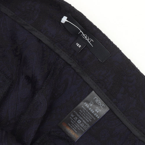 Next Women's Black Cropped Trousers Size 16 Paisley