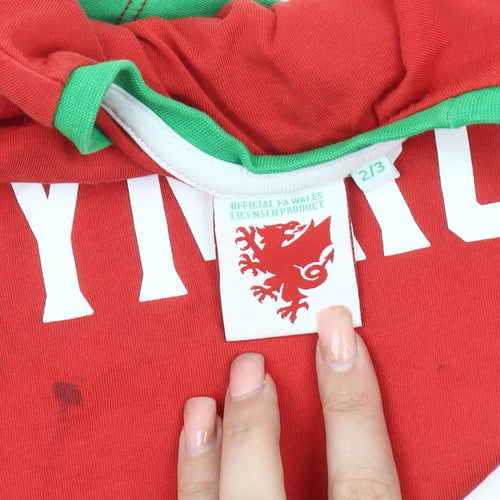 Wales Boys Red & Green Cymru Sports T-Shirt 2-3 Years