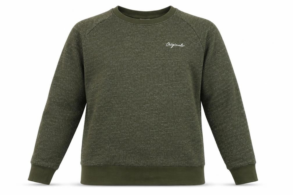 Front view of Jack & Jones Men's Green Pullover Sweatshirt M