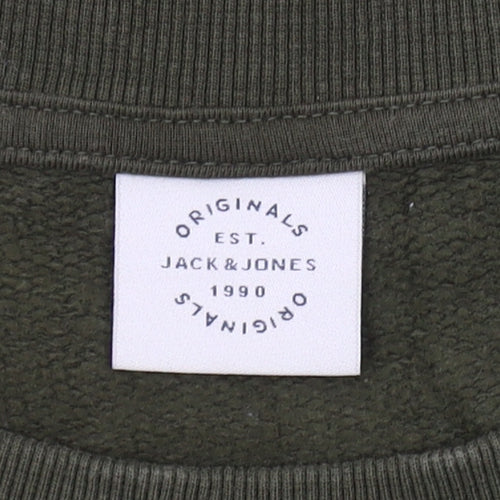 Jack & Jones Men's Green Pullover Sweatshirt M