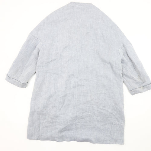 Zara Women's Grey Mid-Length Coat Size 2